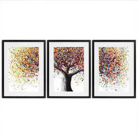 Rainbow Soul Tree Framed Art Print Trio
