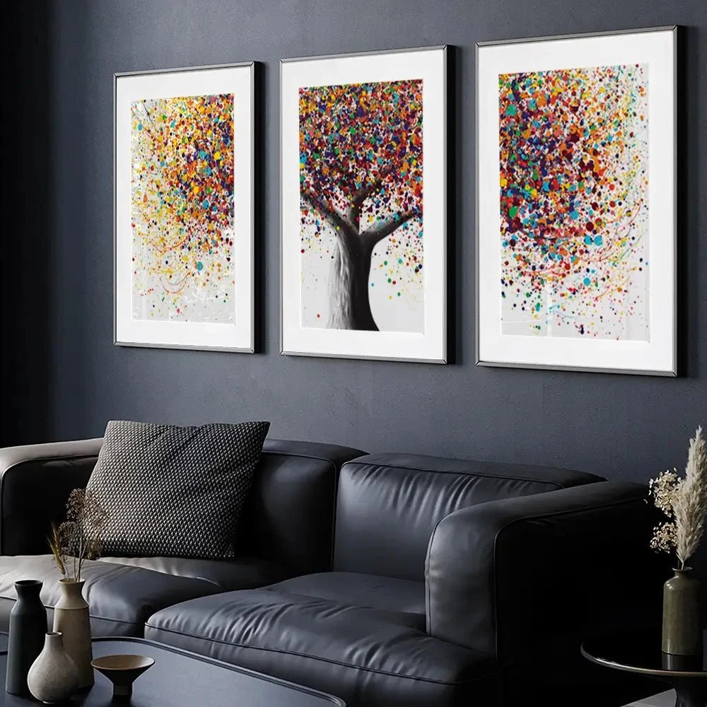 Rainbow Soul Tree Framed Art Print Trio