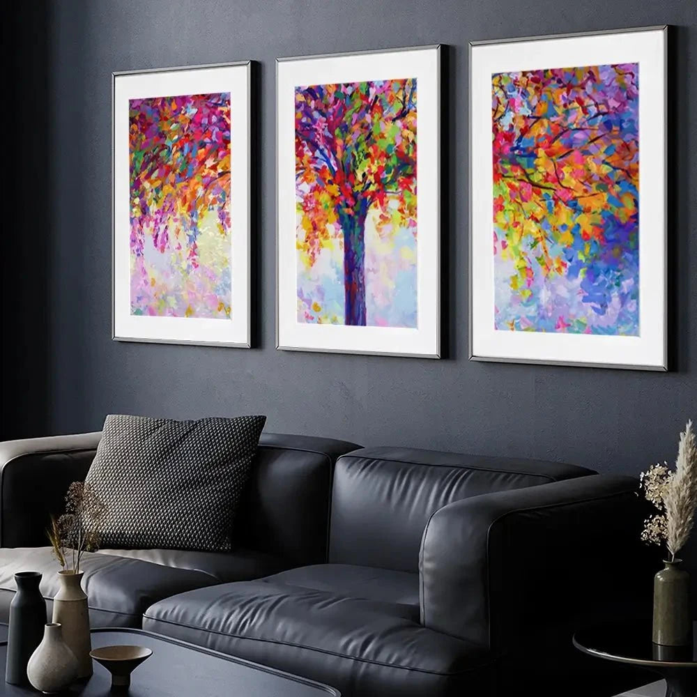 Tree Of Happiness Framed Art Print Trio