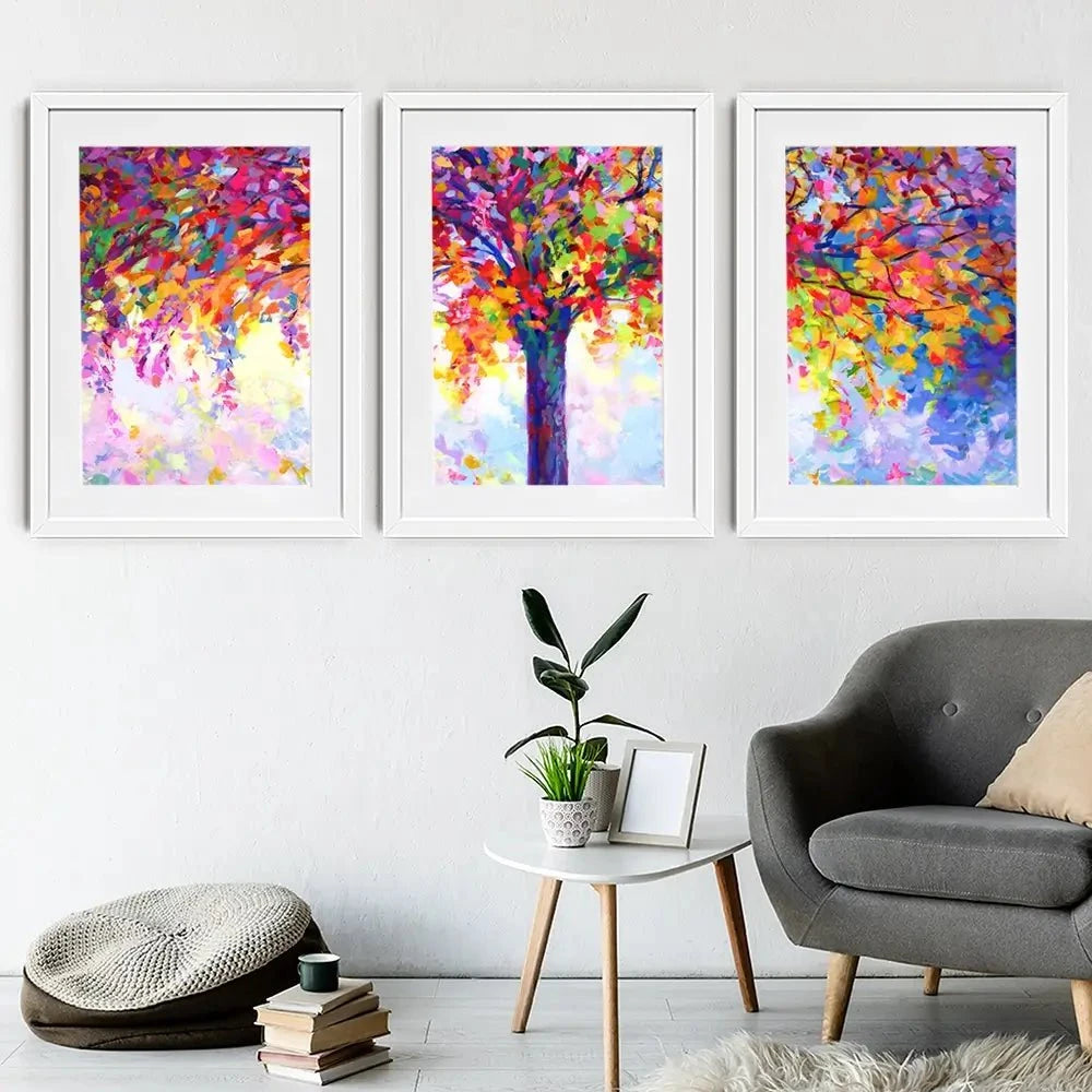 Tree Of Happiness Framed Art Print Trio