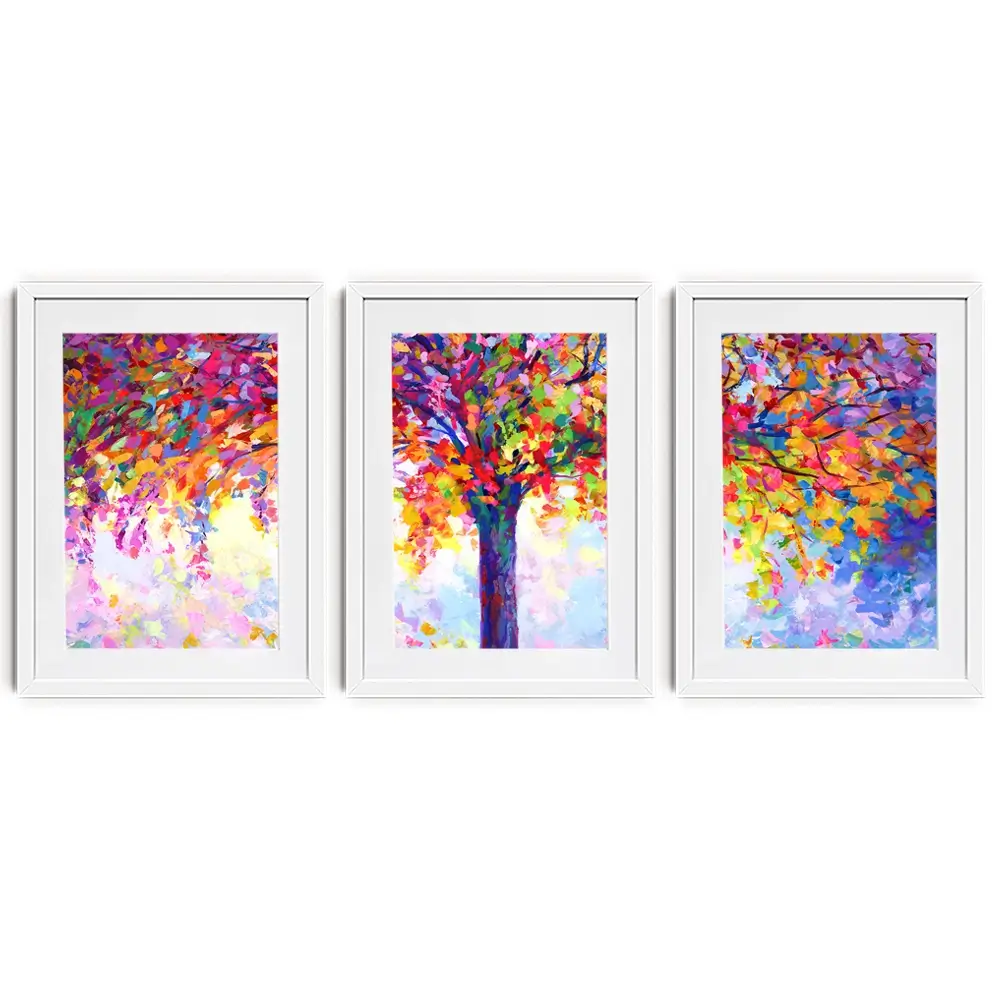 Tree Of Happiness Framed Art Print Trio