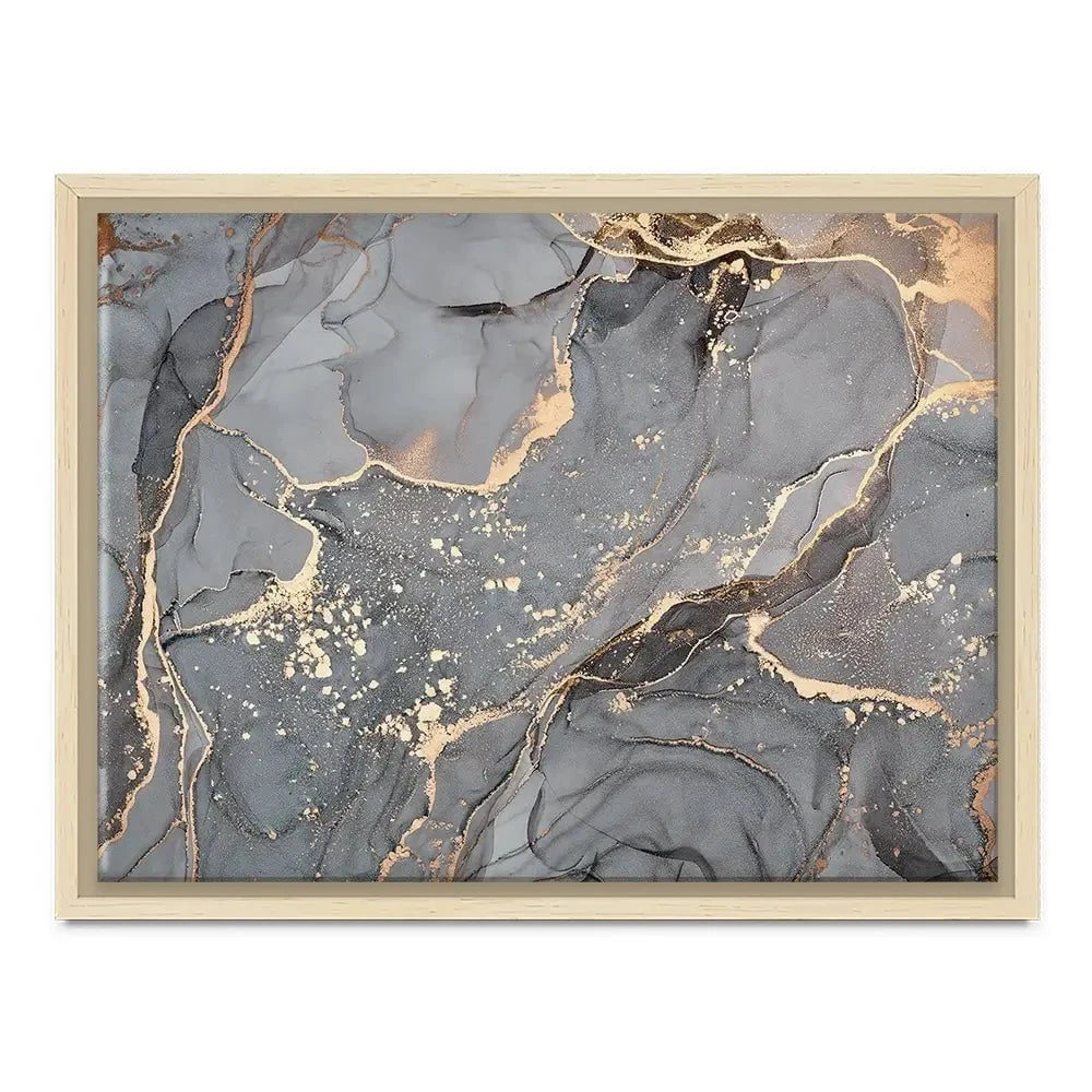 Slate Grey Marble Canvas Print