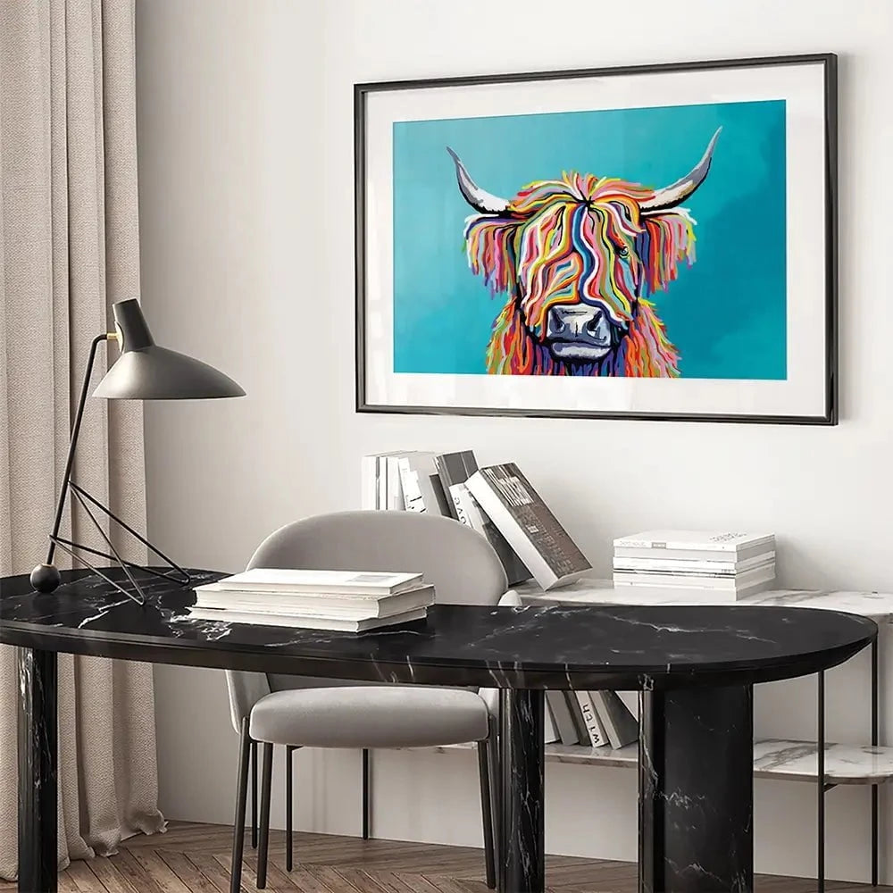 Scottish Cow Framed Art Print