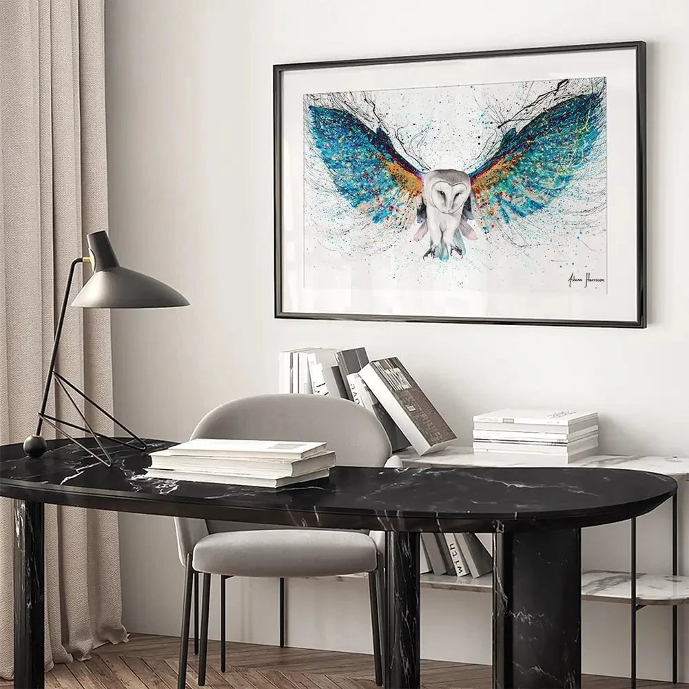 Opulent Night Owl Framed Art Print
