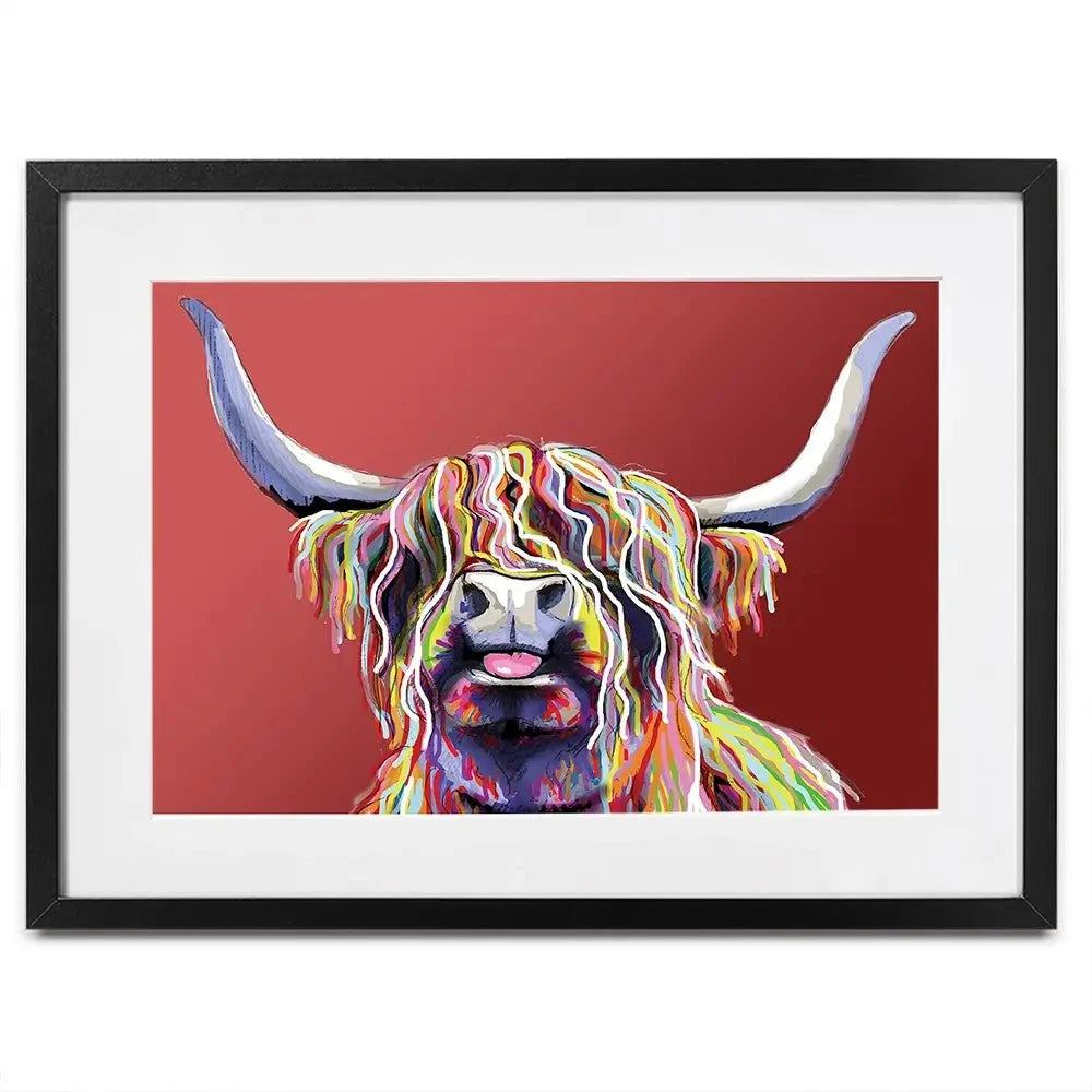 Red Cheeky Coo Framed Art Print