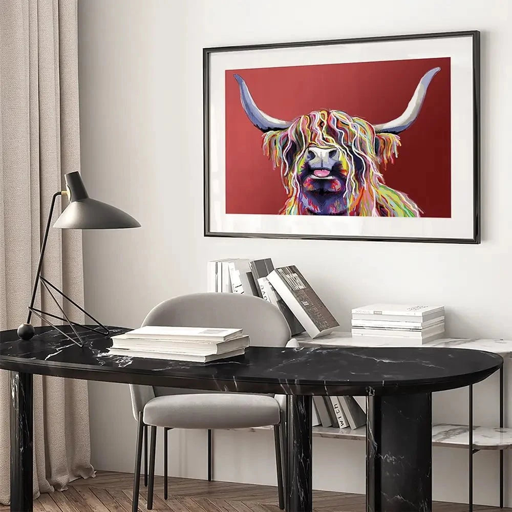 Red Cheeky Coo Framed Art Print