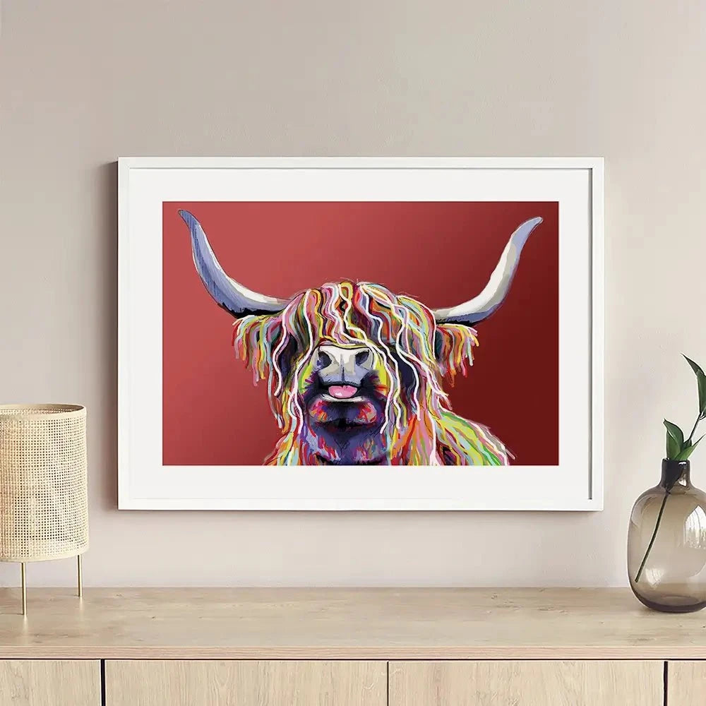 Red Cheeky Coo Framed Art Print