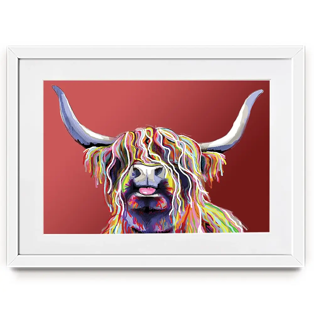 Red Cheeky Coo Framed Art Print