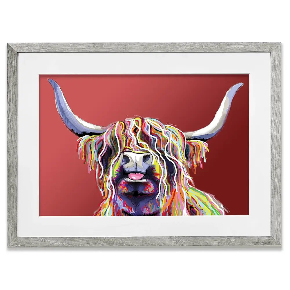 Red Cheeky Coo Framed Art Print