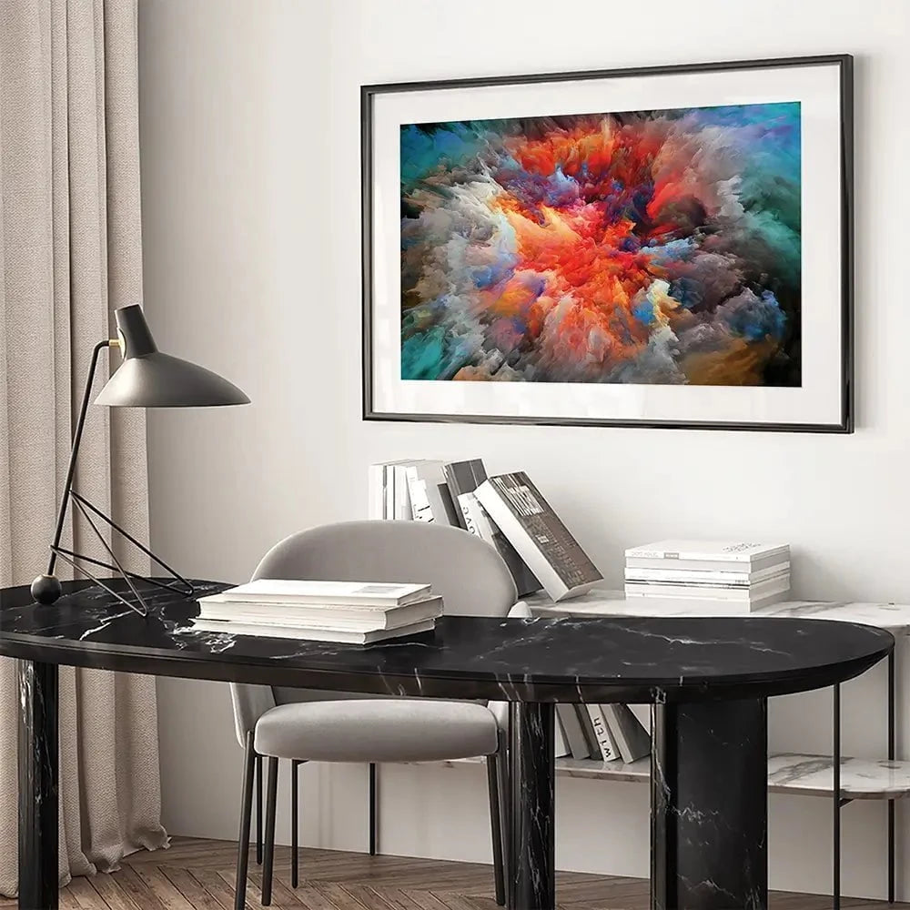 Colourful Explosion Framed Art Print