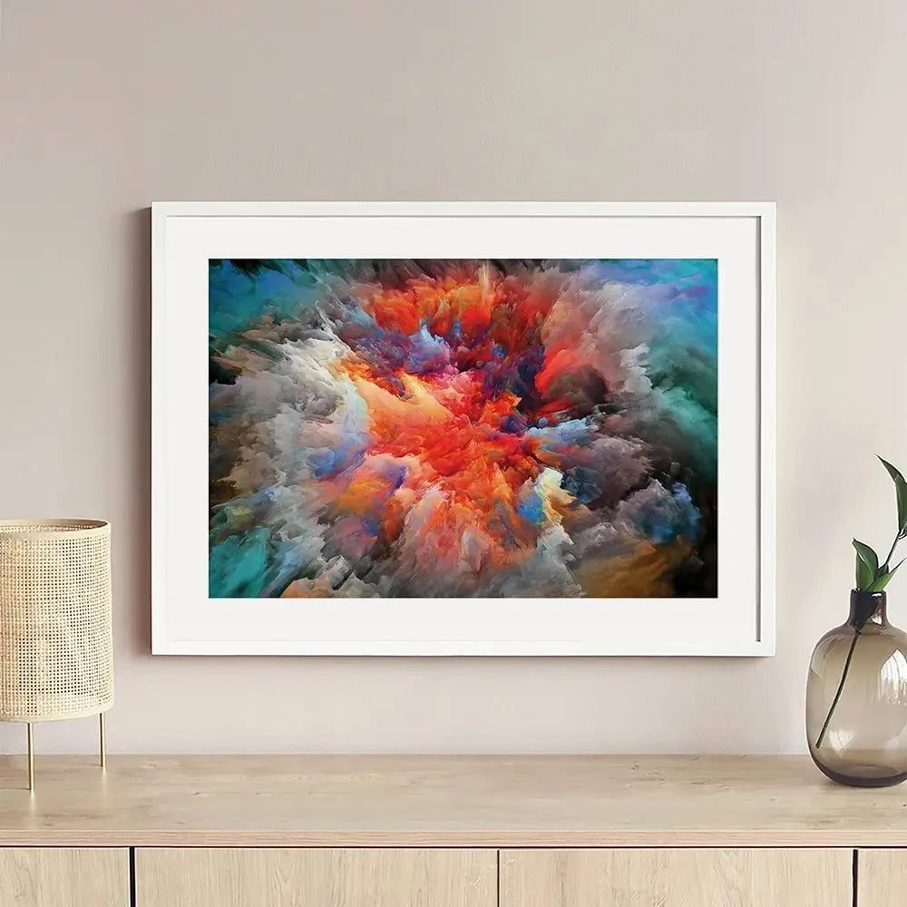 Colourful Explosion Framed Art Print