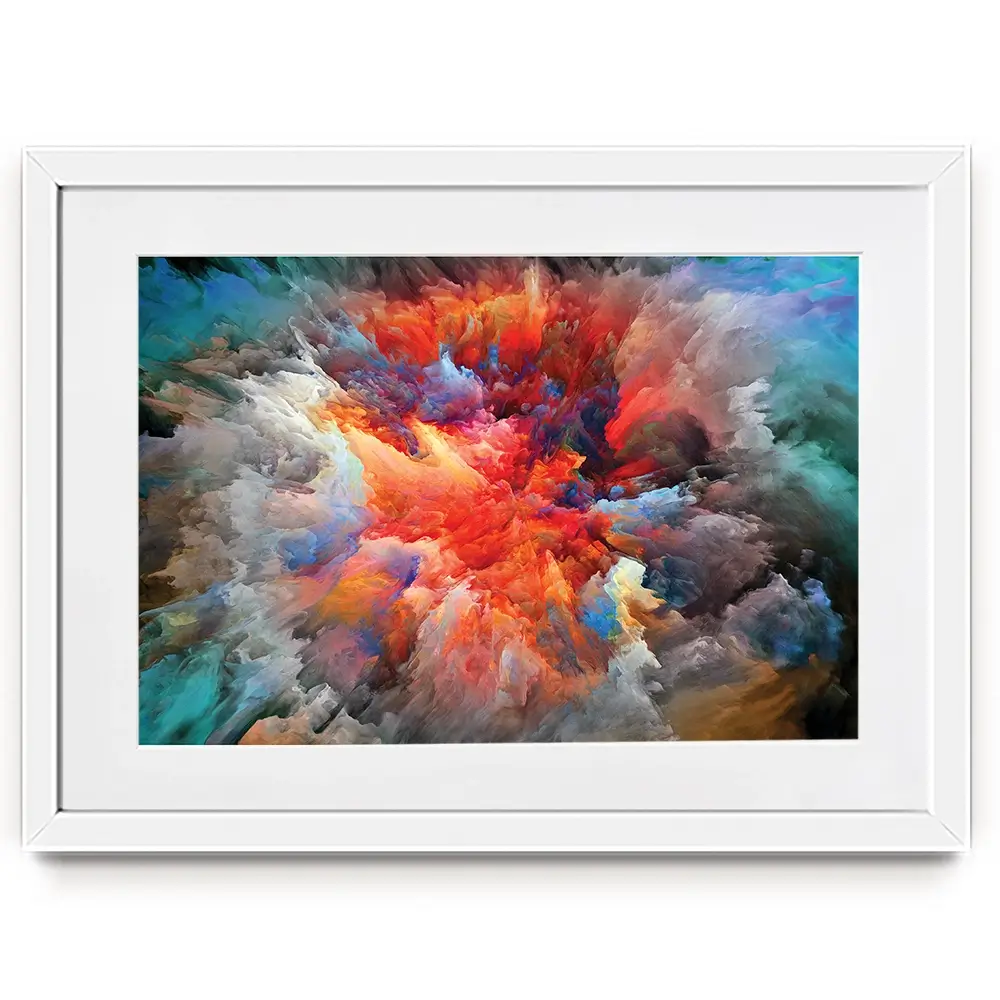 Colourful Explosion Framed Art Print