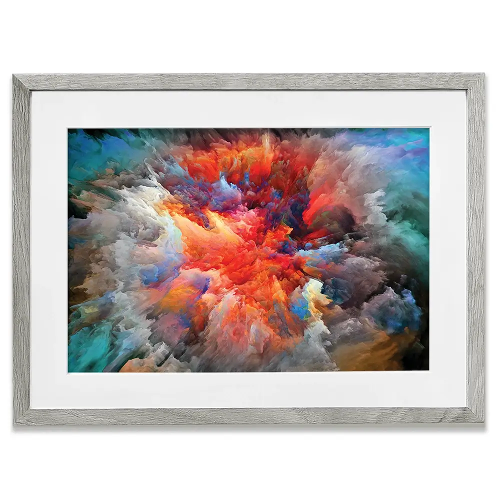 Colourful Explosion Framed Art Print