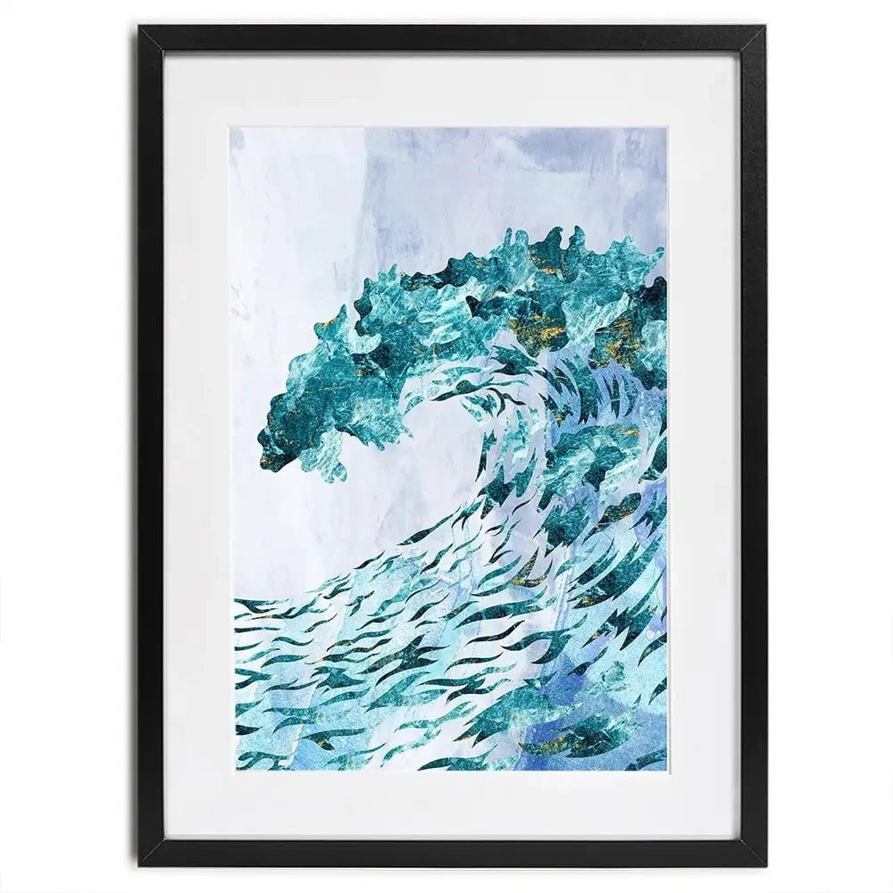 Ocean Grunge Framed Art Print