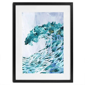 Ocean Grunge Framed Art Print