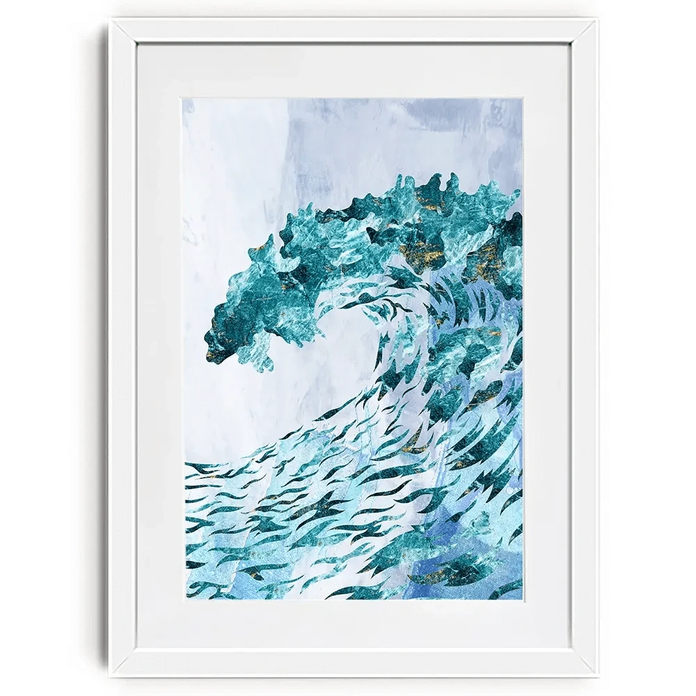 Ocean Grunge Framed Art Print