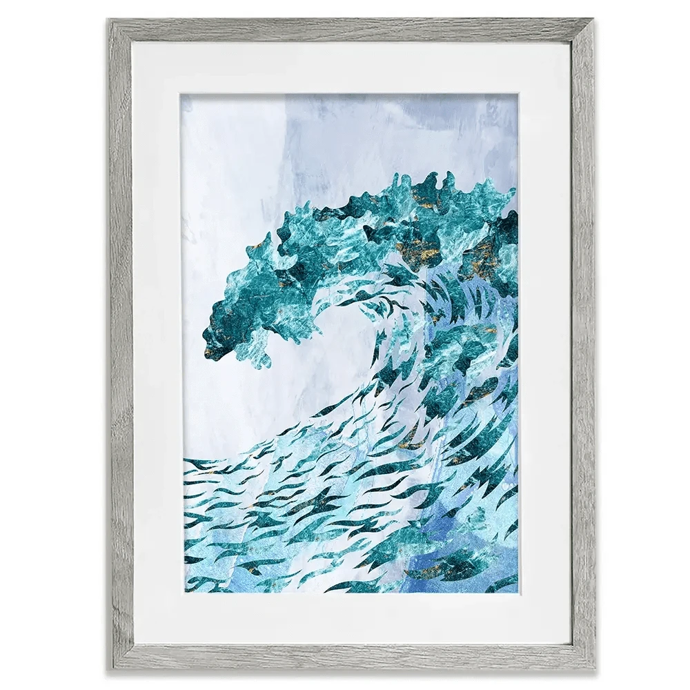 Ocean Grunge Framed Art Print