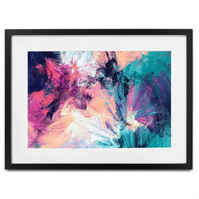 Multicoloured Abstract Framed Art Print