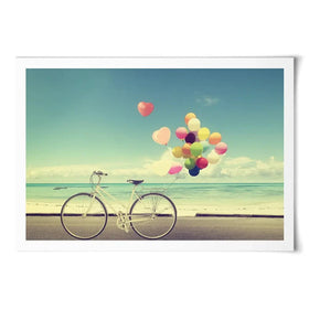 Bicycle And Balloons Art Print