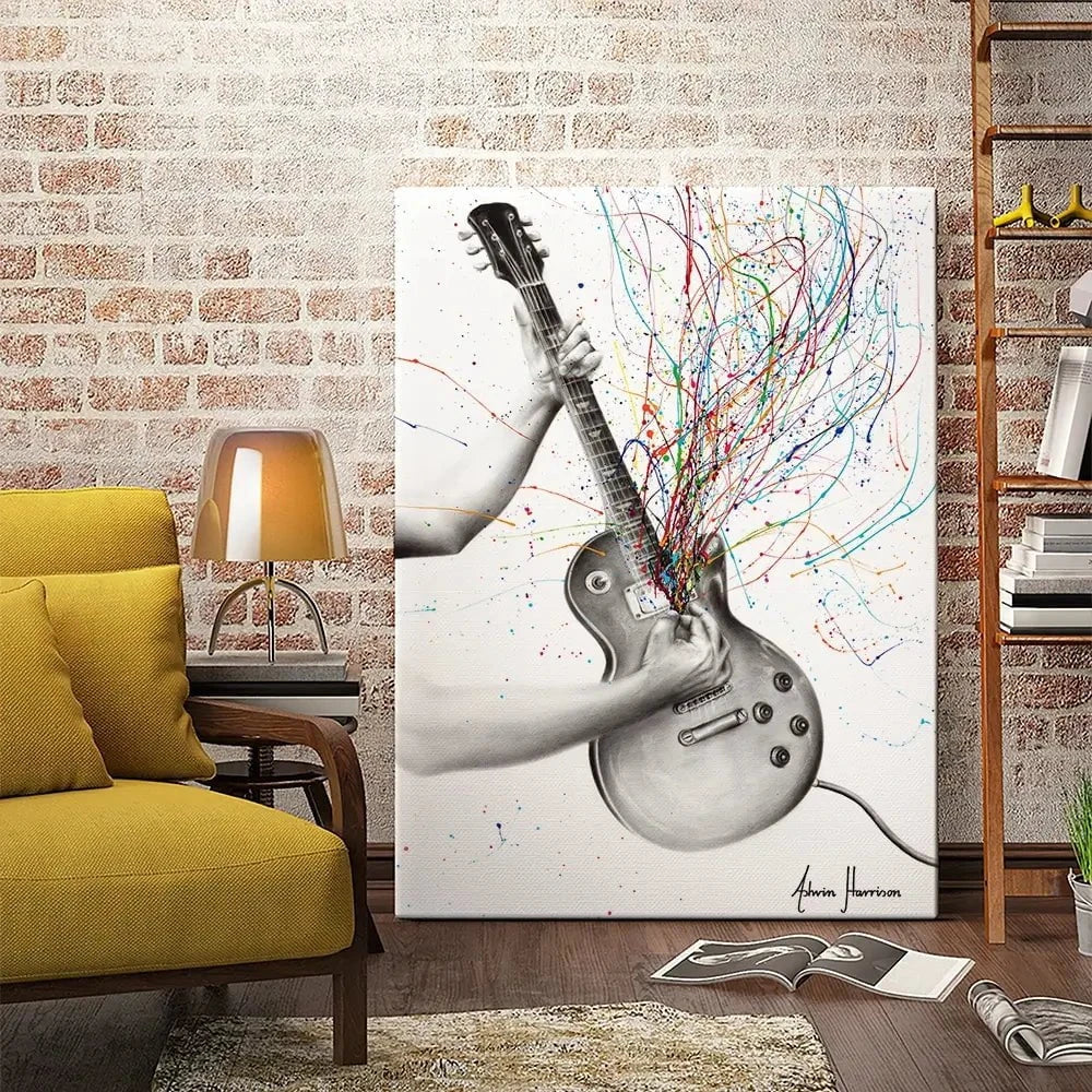 The Star Guitar Canvas Print