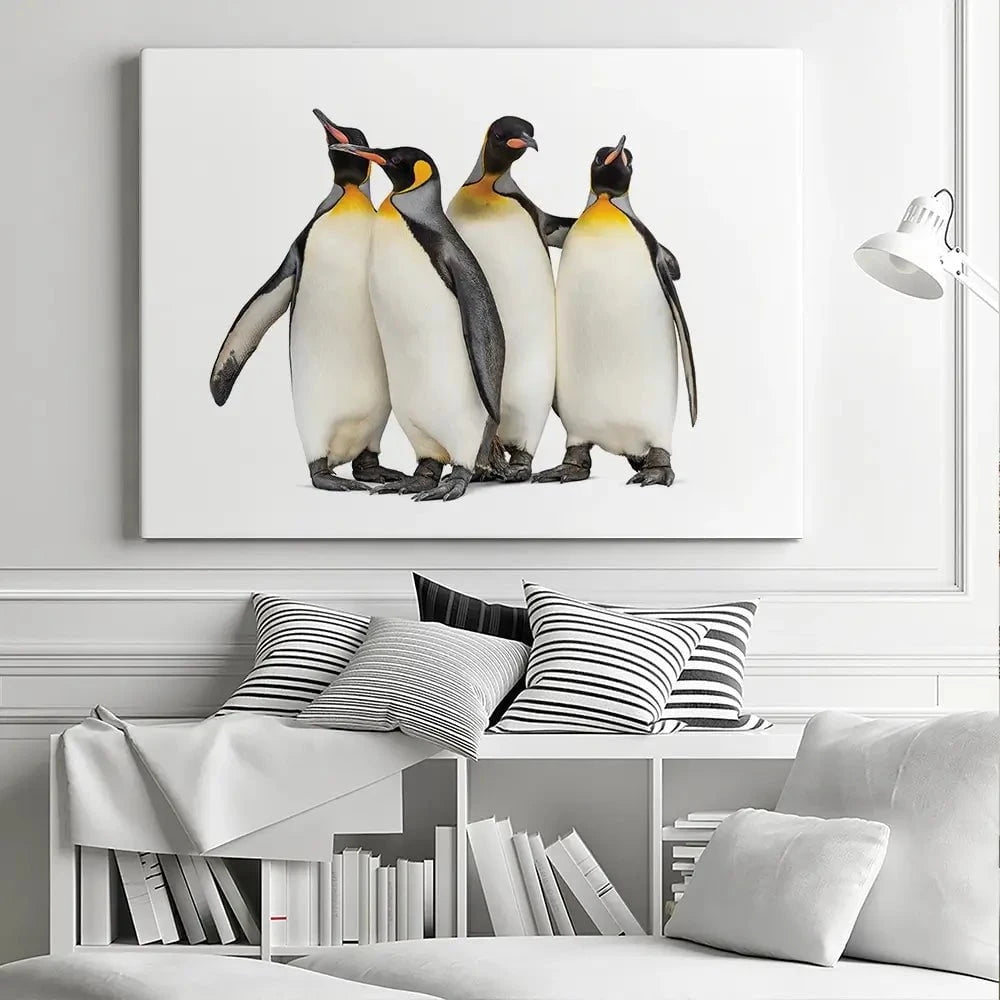 Penguin Gang Canvas Print