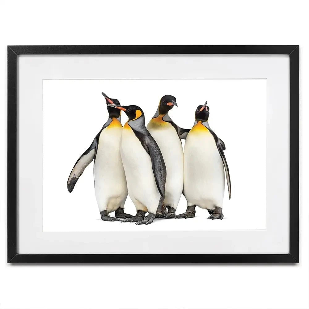 Penguin Gang Framed Art Print