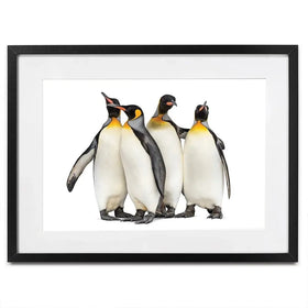 Penguin Gang Framed Art Print