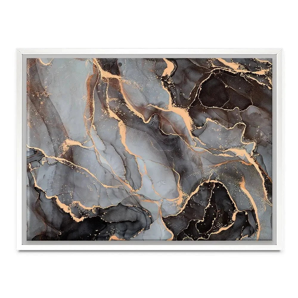 Charcoal Marble Canvas Print
