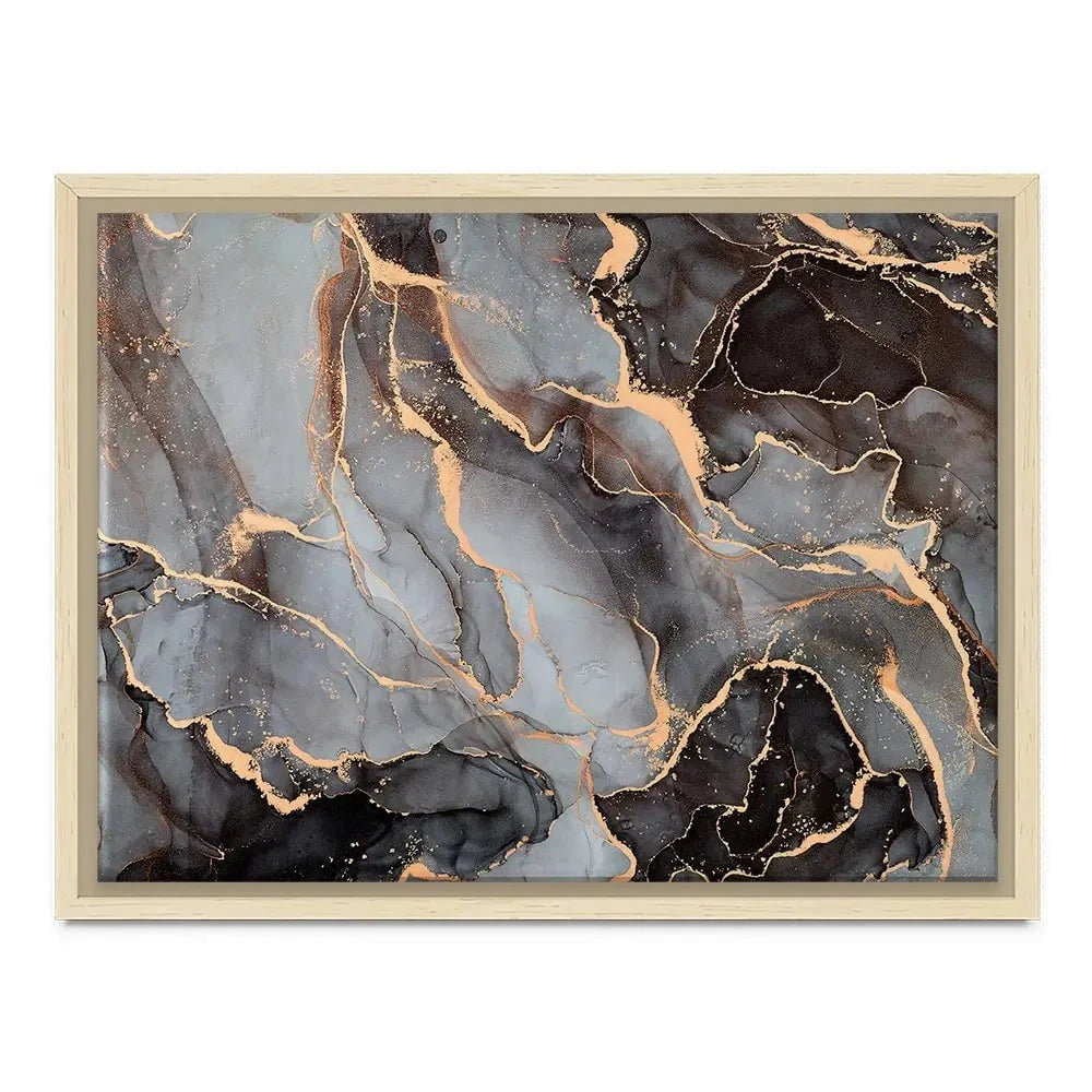 Charcoal Marble Canvas Print