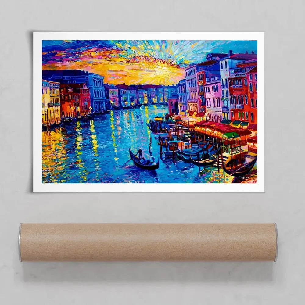 Rainbow Venice Art Print