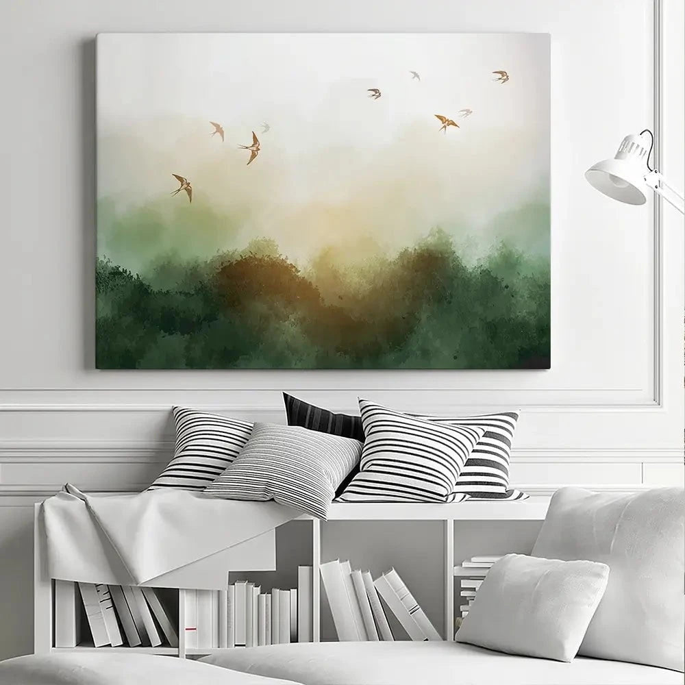 Birds Flying High Canvas Print