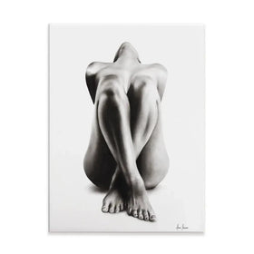 Nude Woman Charcoal Study Canvas Print