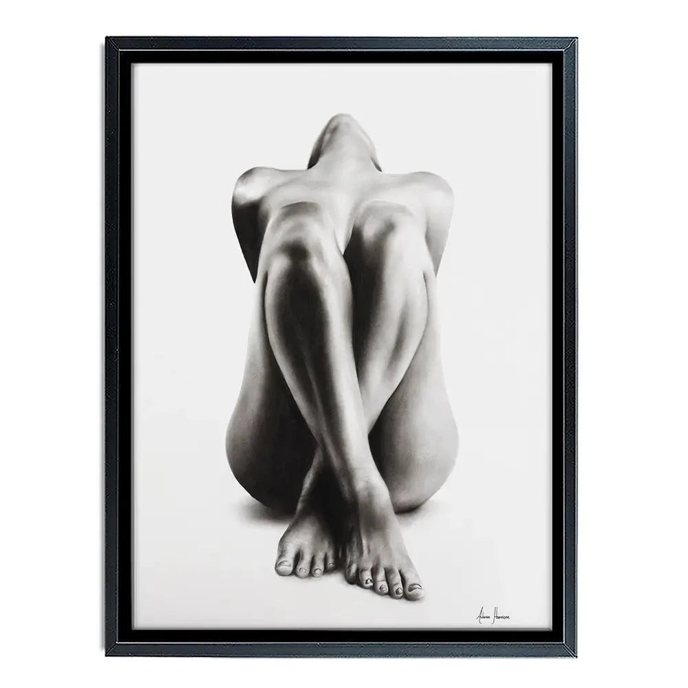 Nude Woman Charcoal Study Canvas Print