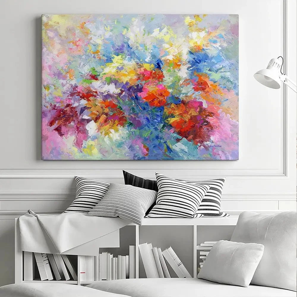 Colourful Abstract Floral 2 Canvas Print