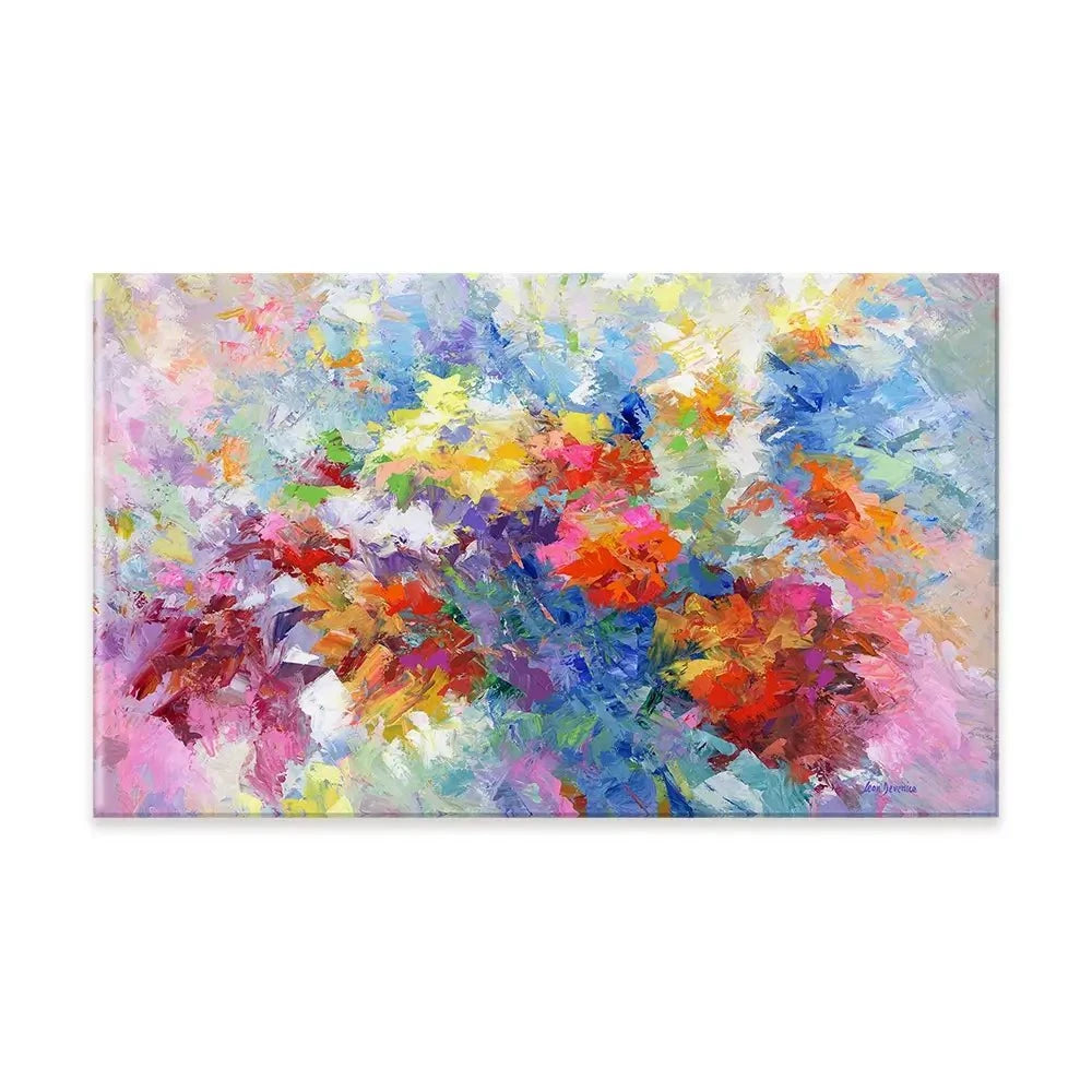 Colourful Abstract Floral 2 Canvas Print