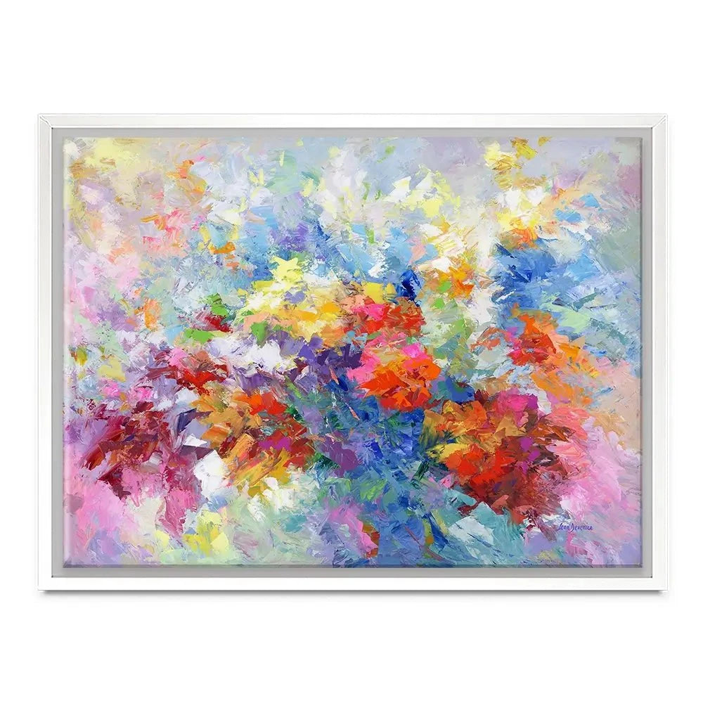 Colourful Abstract Floral 2 Canvas Print