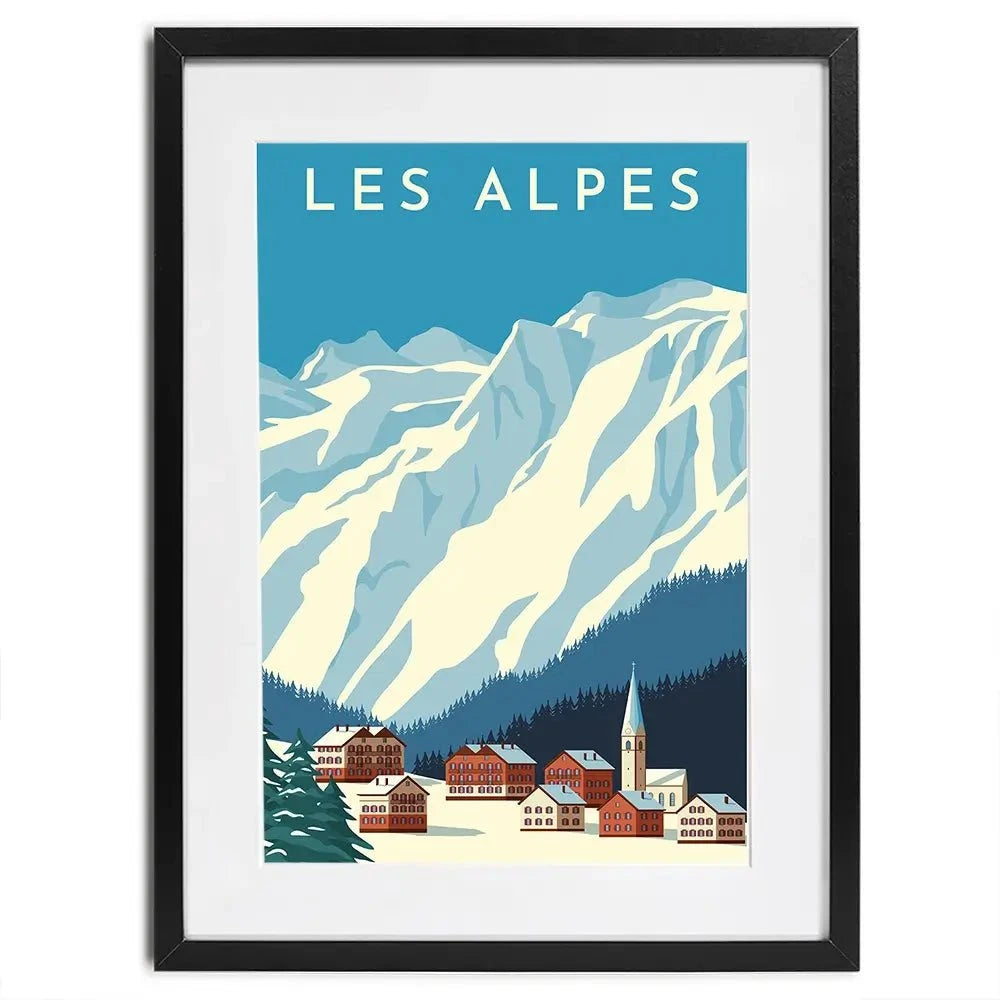 Les Alpes Framed Art Print