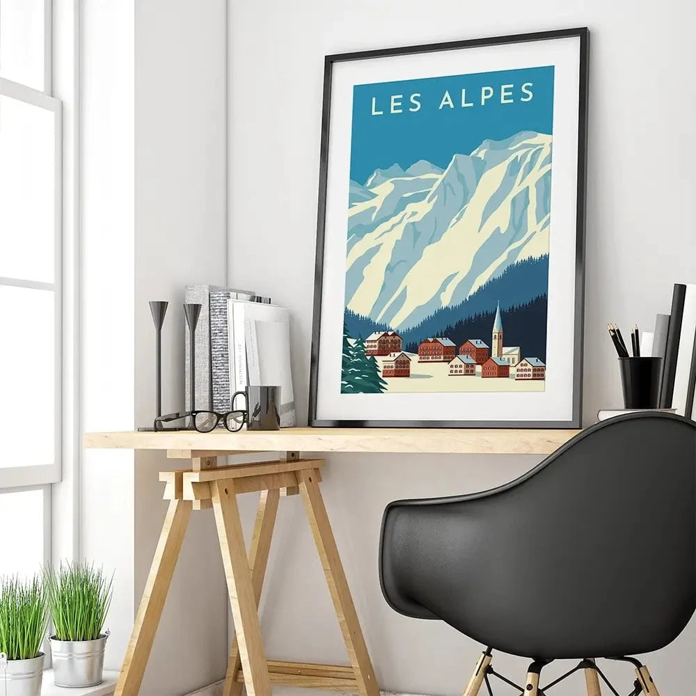 Les Alpes Framed Art Print