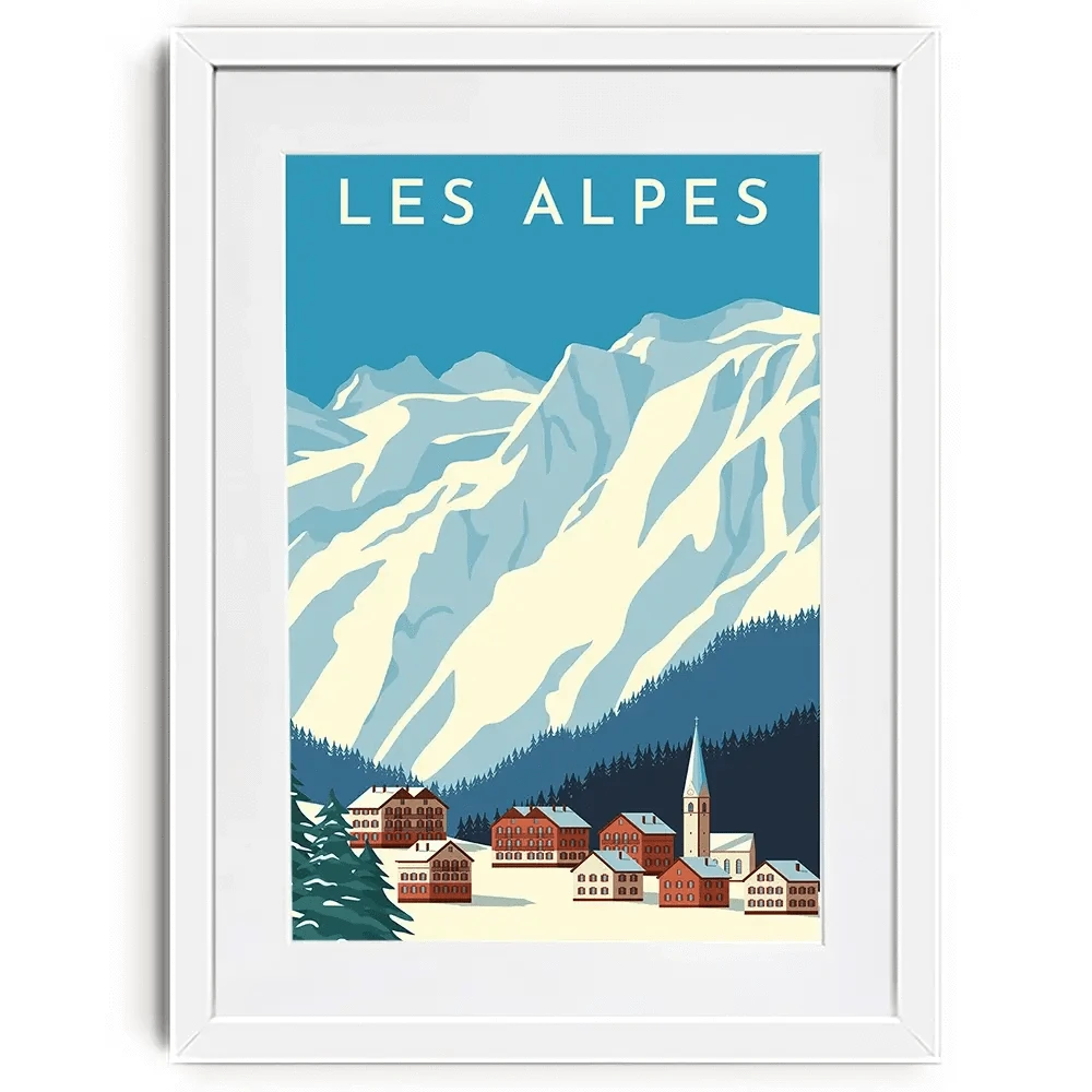 Les Alpes Framed Art Print
