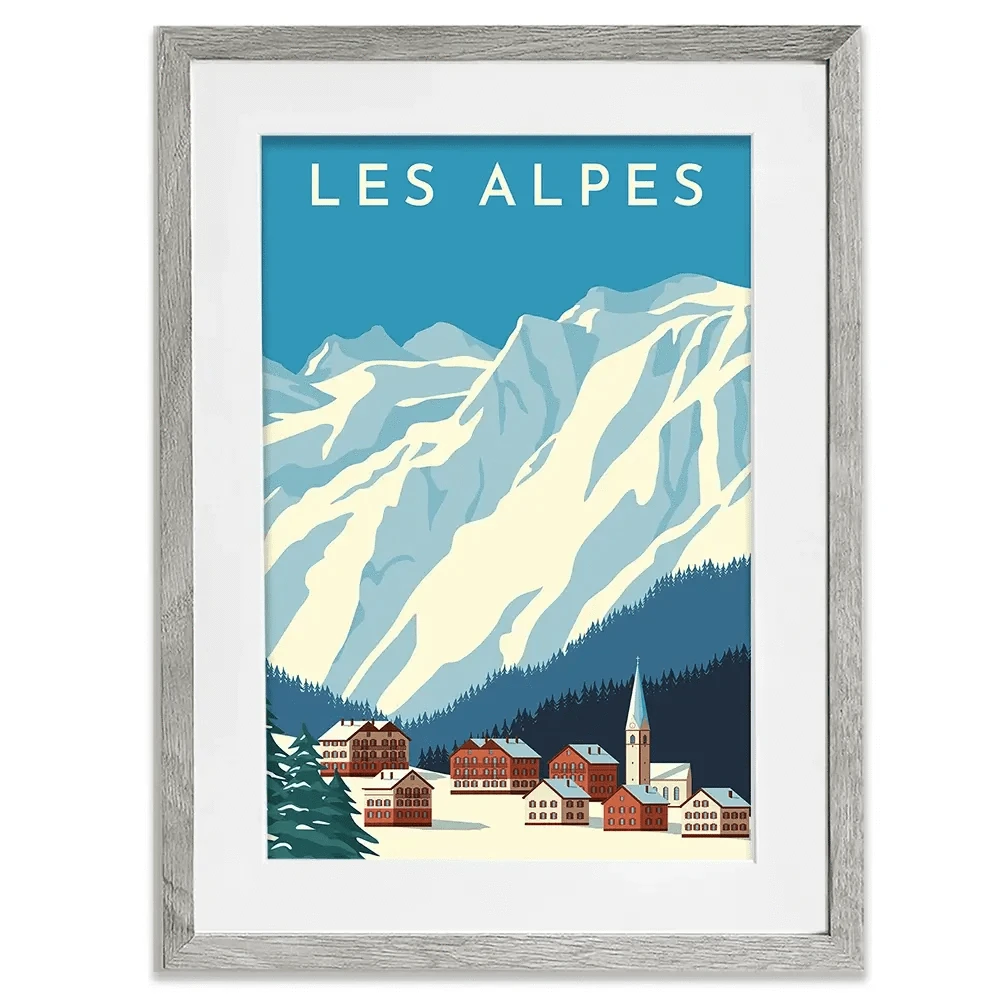Les Alpes Framed Art Print