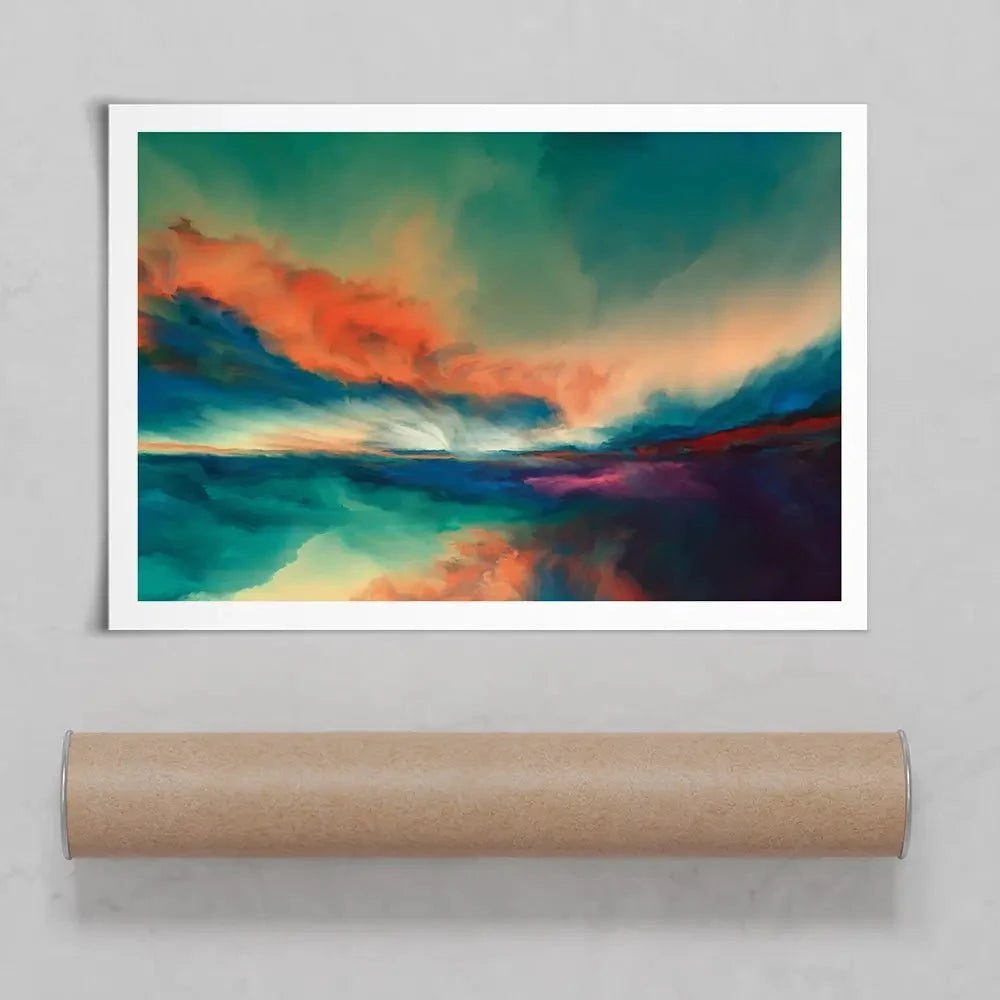 Abstract Sunset Art Print