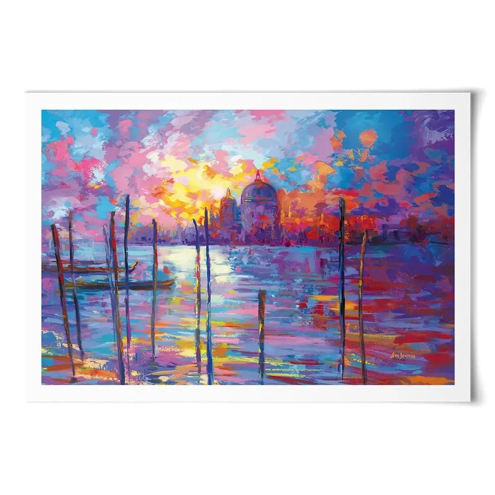 Sunset In Venice Art Print