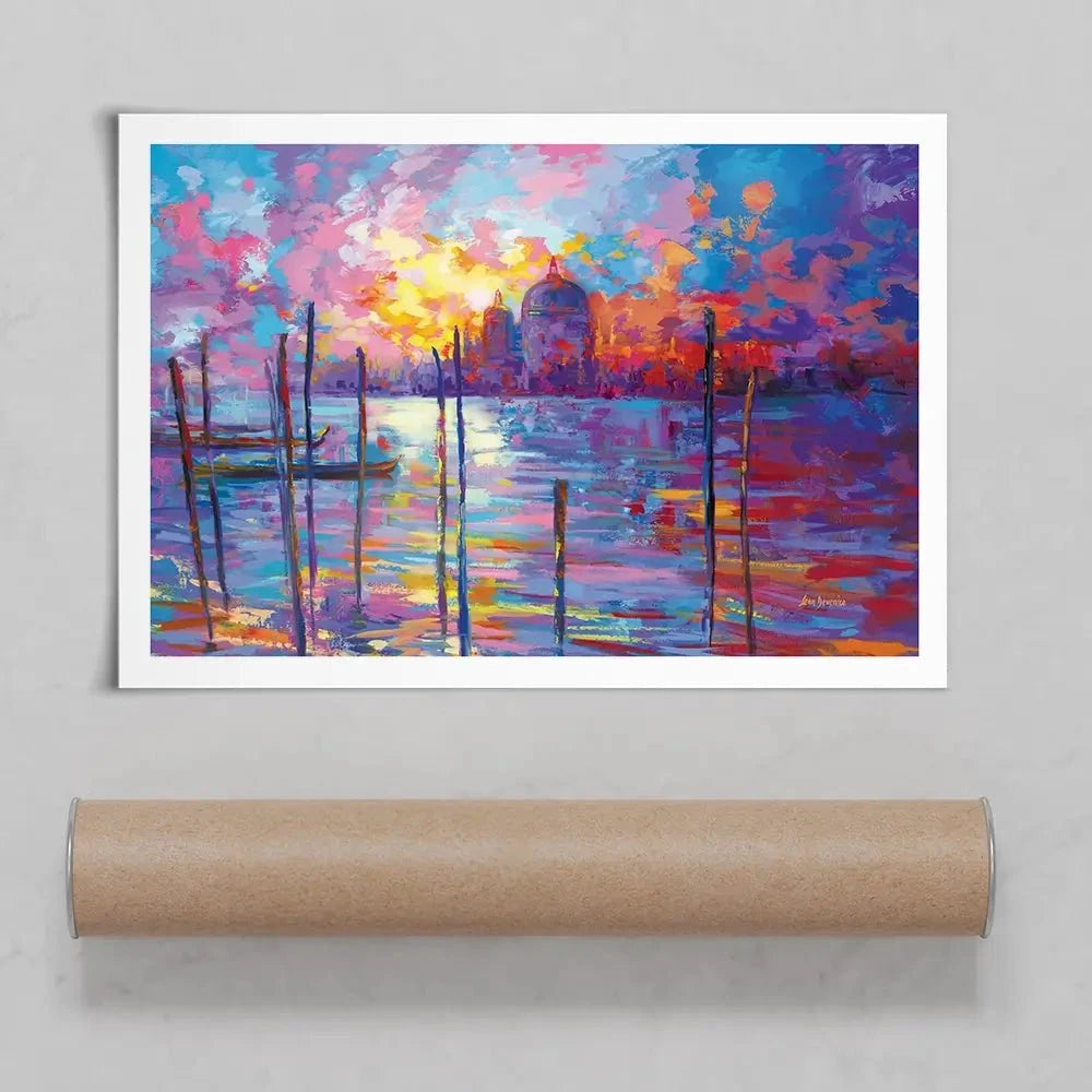 Sunset In Venice Art Print