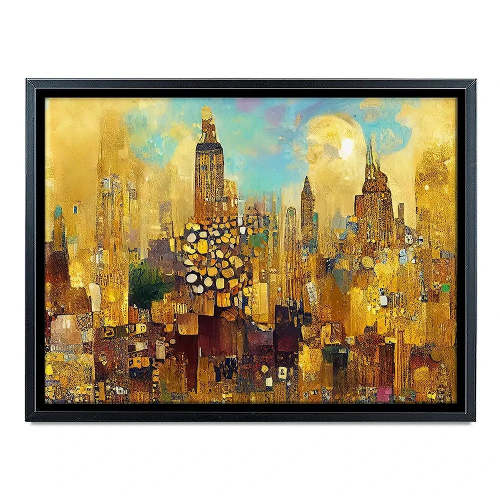 Klimt Style City Canvas Print