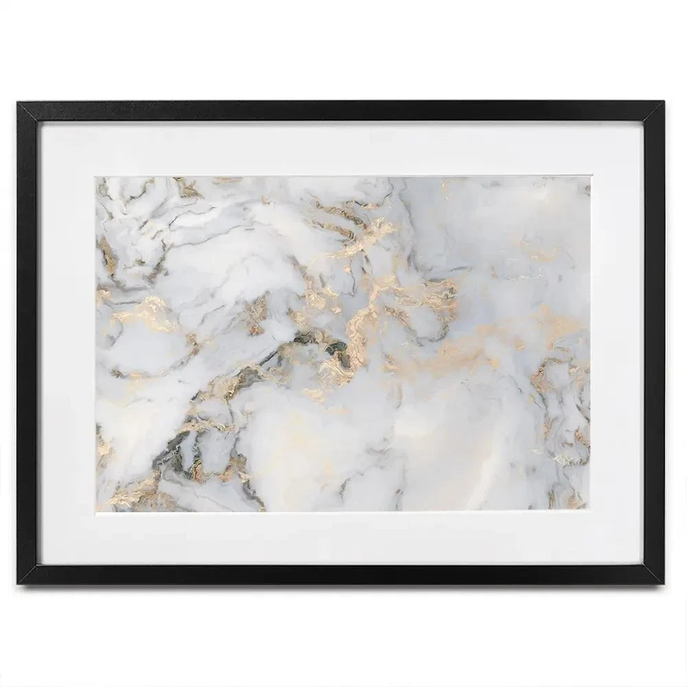 Marble Effect Framed Art Print