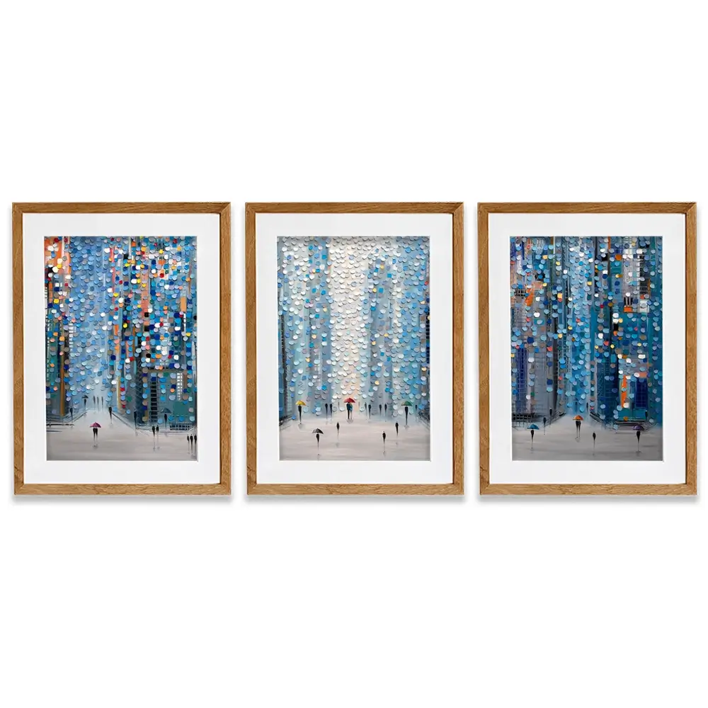 Metropolitan Dreams Framed Art Print Trio
