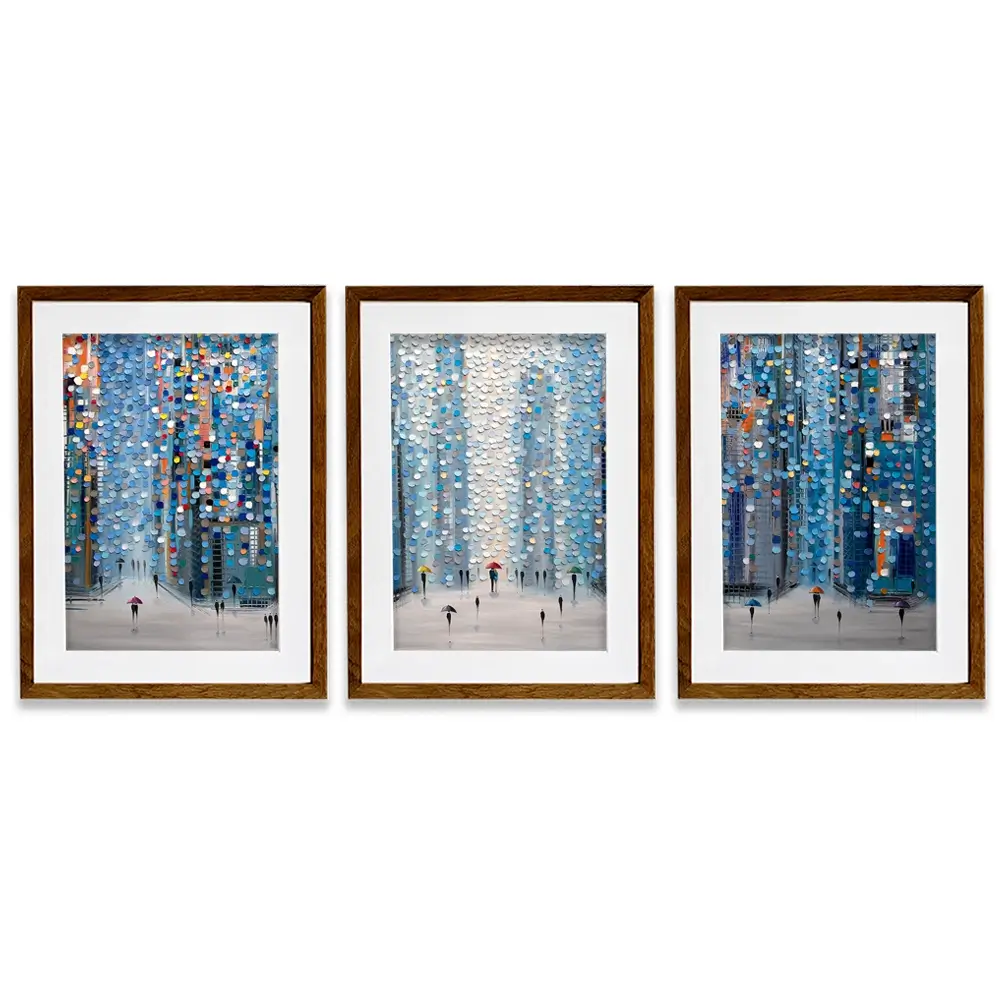 Metropolitan Dreams Framed Art Print Trio
