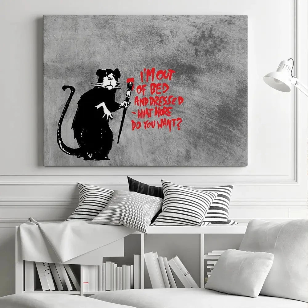Rat Out Of Bed Canvas Print