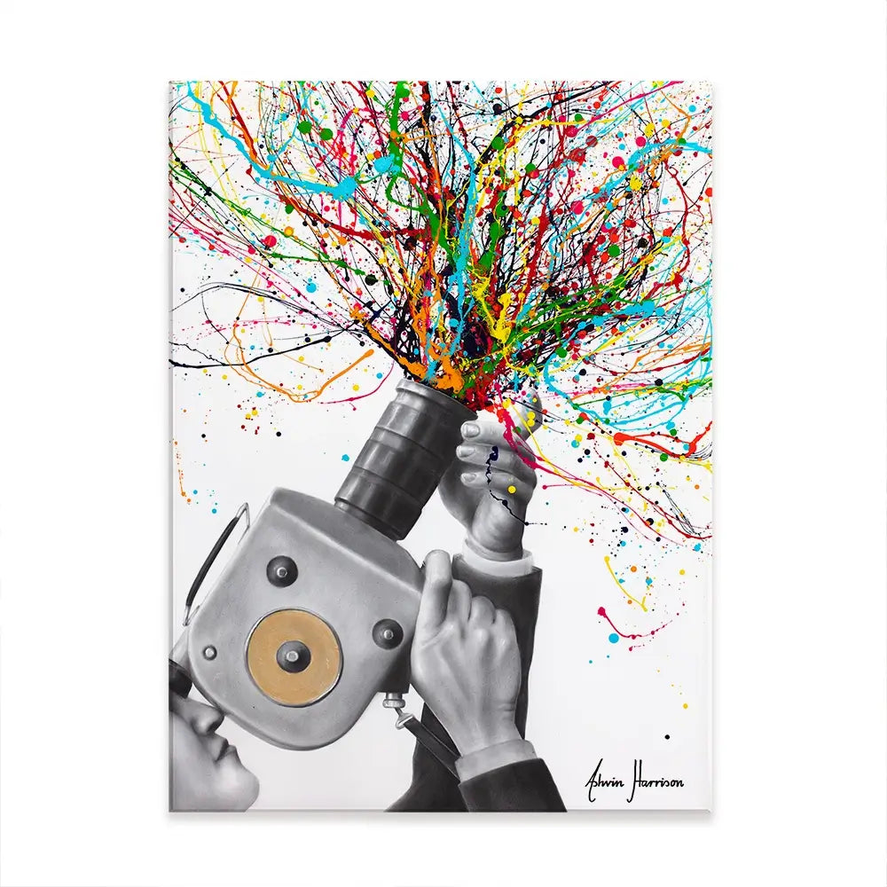 Filming The Action Canvas Print