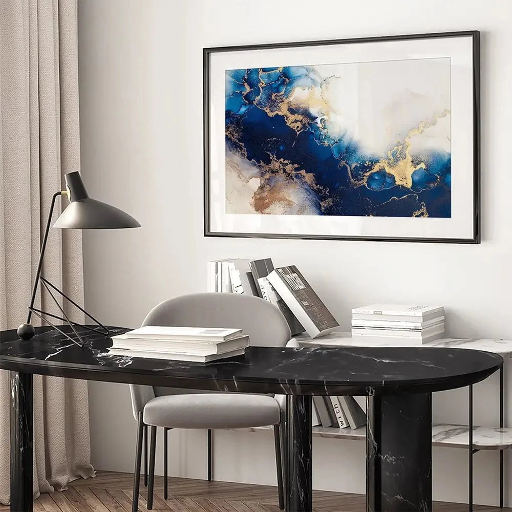 In The Deep Blue Framed Art Print